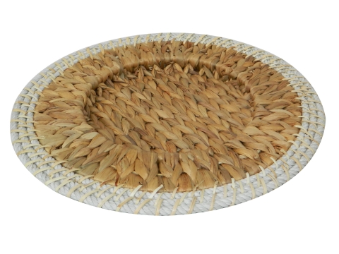 Water hyacinth charger plate from Vietnam